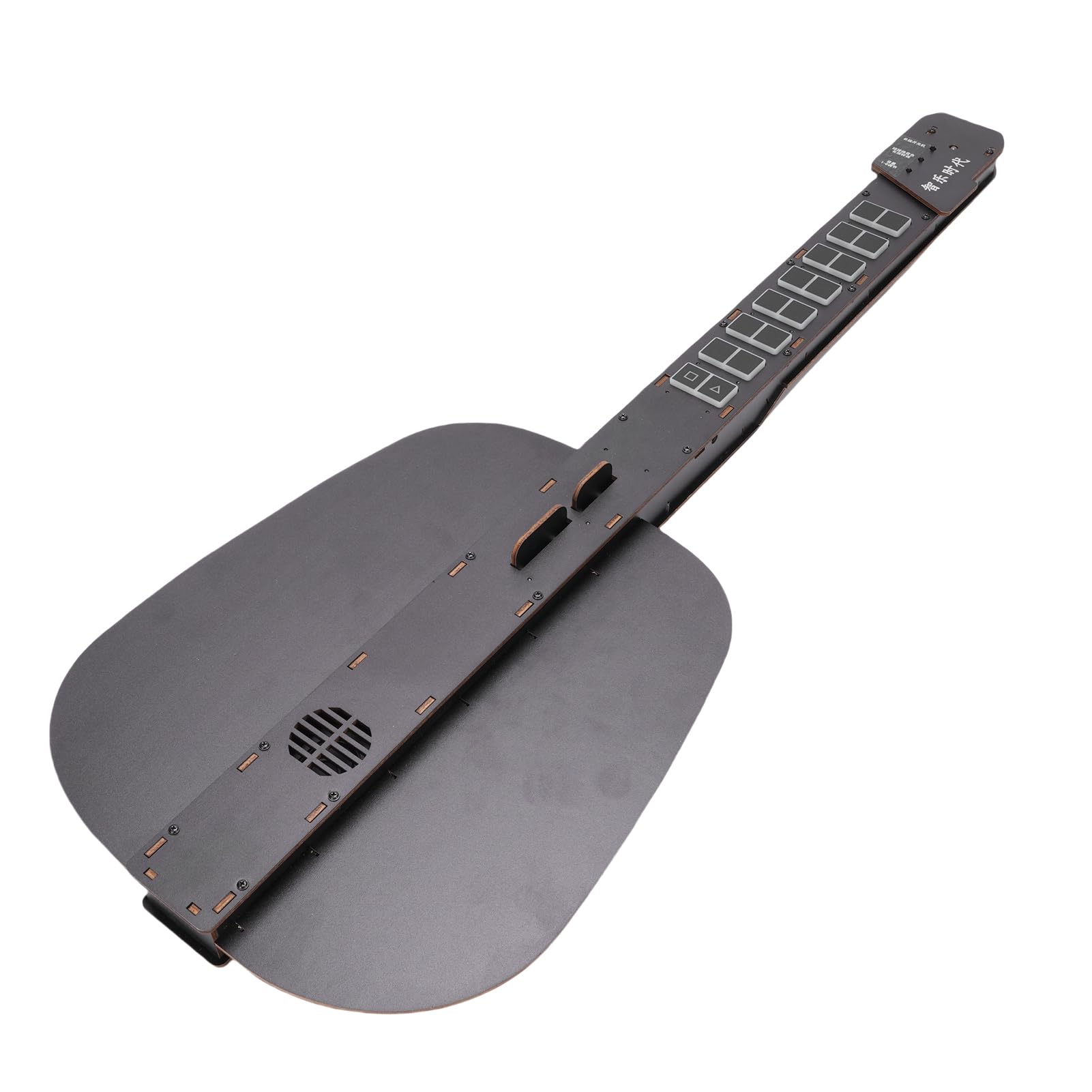 Chitarra Intelligente Senza Corde, Chitarra Elettrica da Viaggio Portatile in Legno con 6 Suoni di Strumenti e Uscita da 3,5 Mm, per Principianti Adolescenti Adulti
