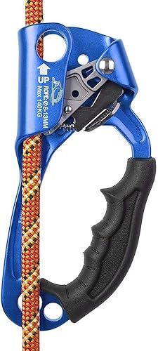 Miniatura 7 de SZCQ SRT - Equipo ergonómico para escalada de mano ascendente de aviación de aleación para montañismo, roca de rappel, mango izquierdo, arborista