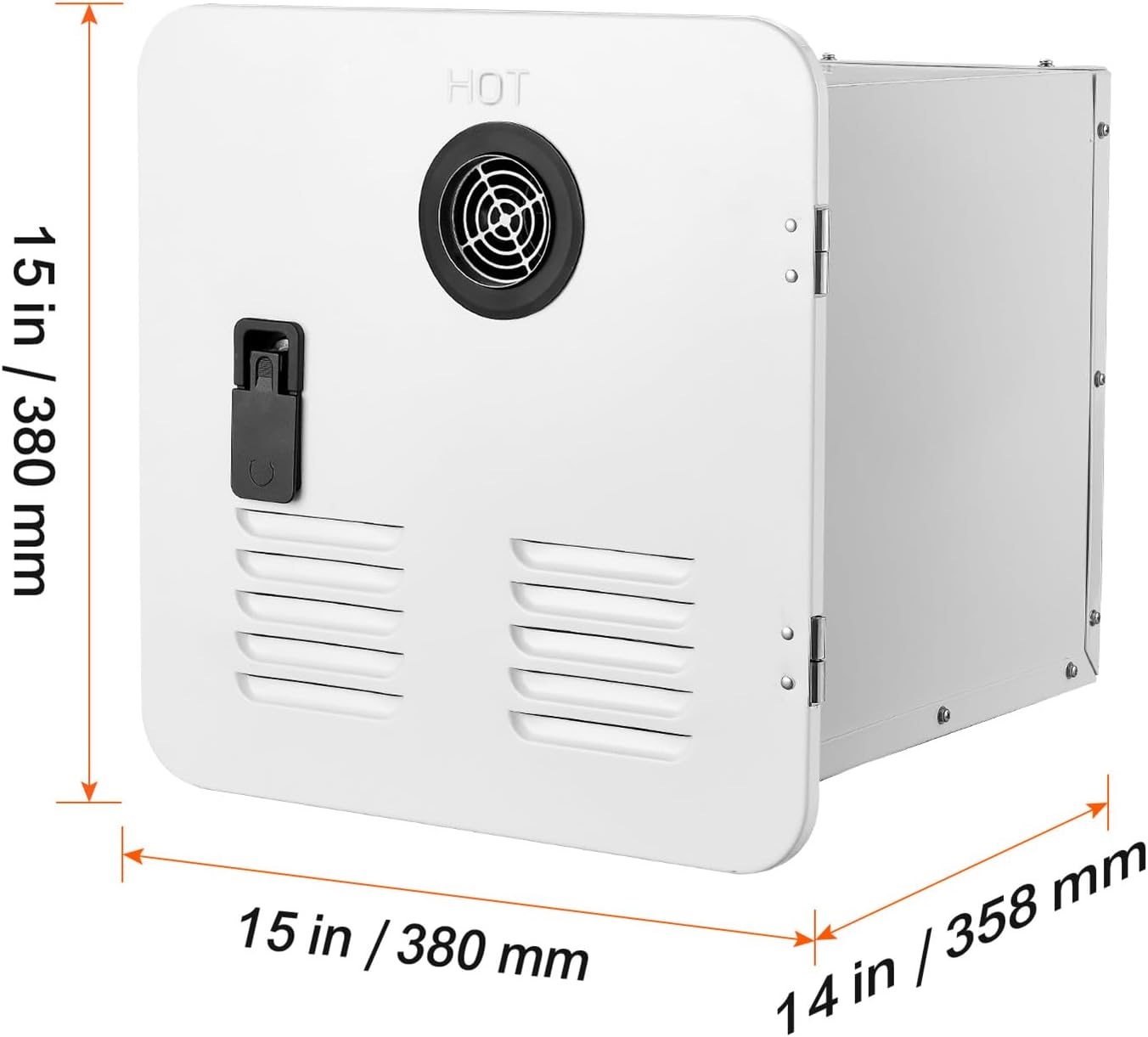 Happybuy RV Tankless Water Heater, Instant Shower with 15 x 15 Inches White Door & Remote Controller, 65,000 BTU for Optimized Comfort & Hot Water Performance, Ideal for Family Use in RVs