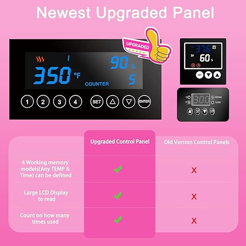 Miniatura 2 de Máquina de prensa térmica de 30 onzas, color rosa con 4 modelos de memoria para sublimación de 10 a 30 onzas, vasos delgados para bricolaje, taza de