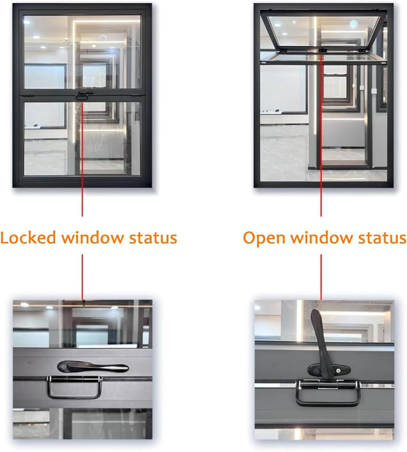 JKGHK Shed Window, Aluminum Alloy Manual Sliding Windows, Flush Mount Upper Lower Folding Window, Food Truck Service Outdoor Replacement Windows with 5MM Glass(40x26in/102x66cm)
