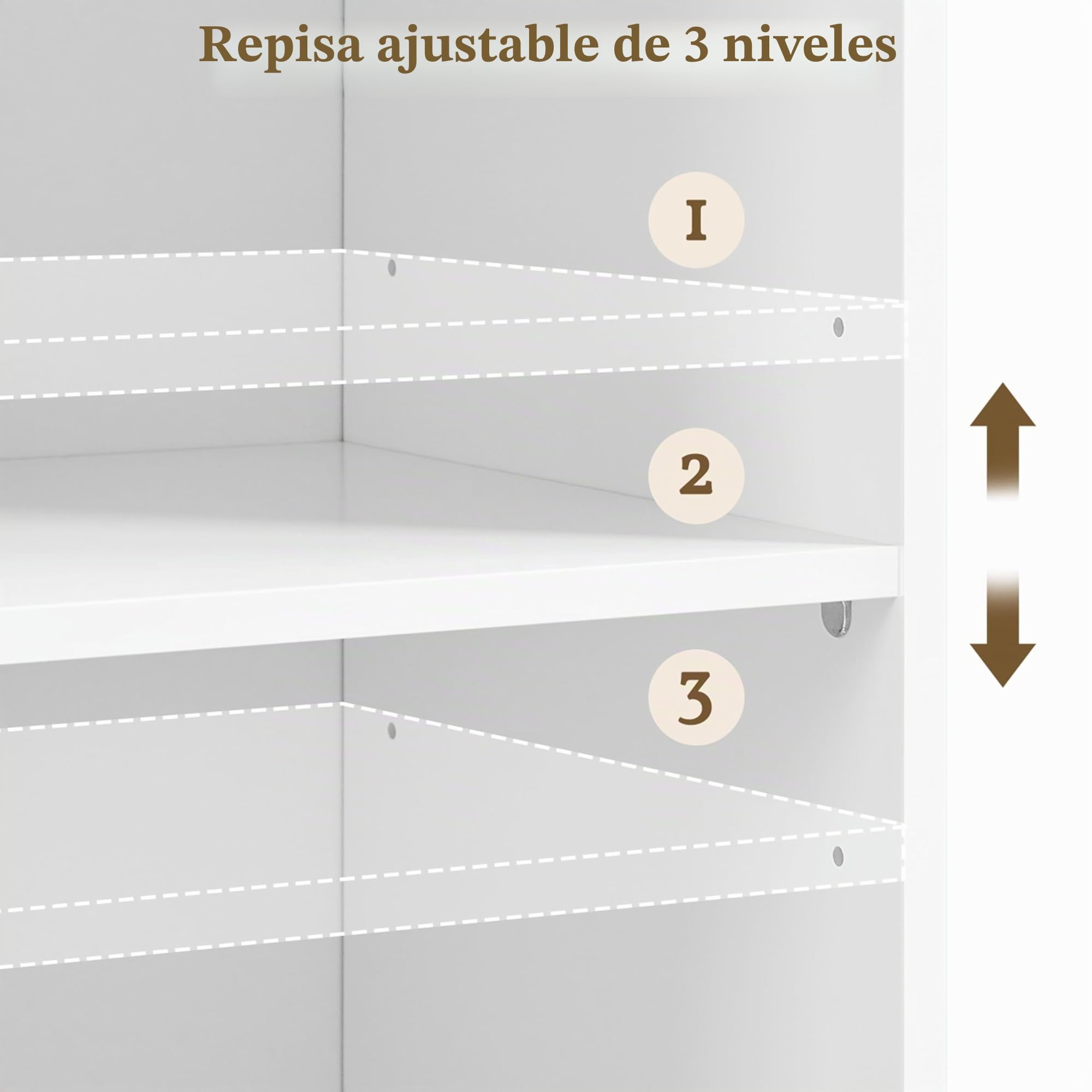 Yaheetech Armario de Suelo para Baño Moderno con Puerta Única 3 Estantes Abiertos Mueble de Almacenaje para Baño Oficina en Casa Blanco