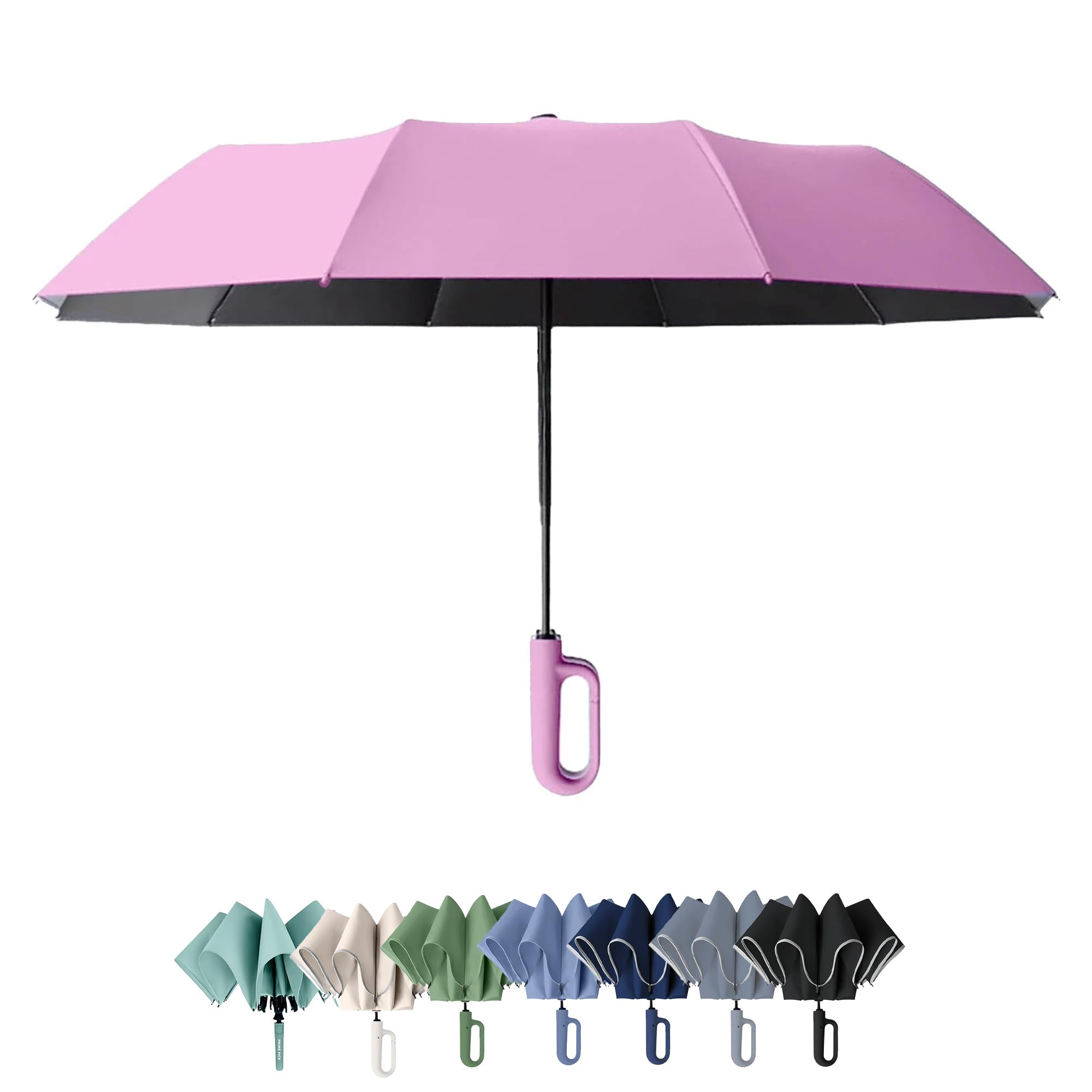 Sponsored Ad - Compact Travel Umbrella With Reflective Strip, Windproof & UV Protection Anti-Slip Handle Lightweight 95% UV Block for Men, Women & Kids Ideal for Rain & Sun Coverage,