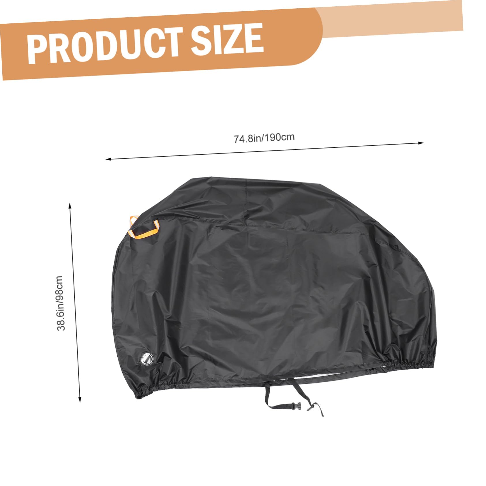 Fahrradabdeckung Mountainbike 210D Oxford Cloth Schwarz mit Aufbewahrungstasche für Outdoor Aufbewahrung