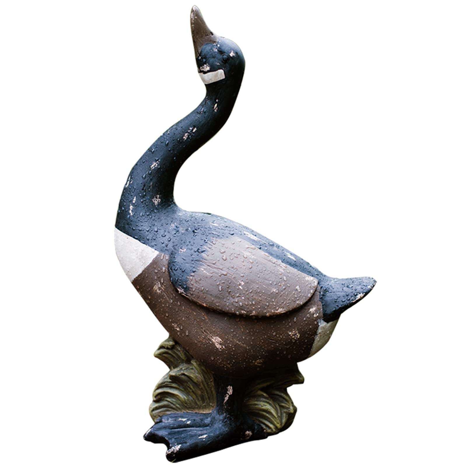 PUPAYA Anatra Scultura Da Giardino, Figurina Animale Statua in Ossido Di Magnesio, Ornamenti da Anatra per Prati, Patii, Terrazze E Stagni Decorativi,Head up