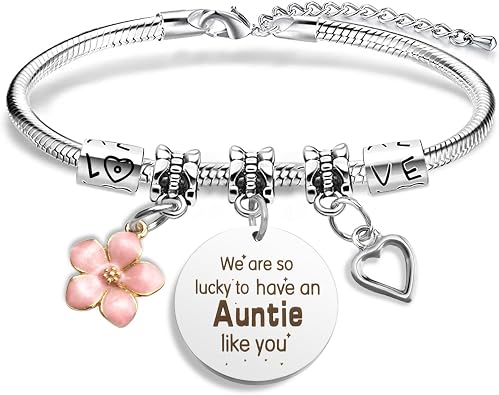 Auntie Gift Ideas,Mothers Day Gifts for Aunt Mothers Day Gifts for Aunts Birthday from Niece Nephew Valentines MothersDay Gift for Aunt Christmas Presents for Aunty Retirement Bracelet