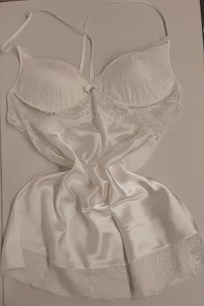 Duchesse Kad n Dantelli Saten Gecelik Seti, 6l  Set, Ekru, S Beden