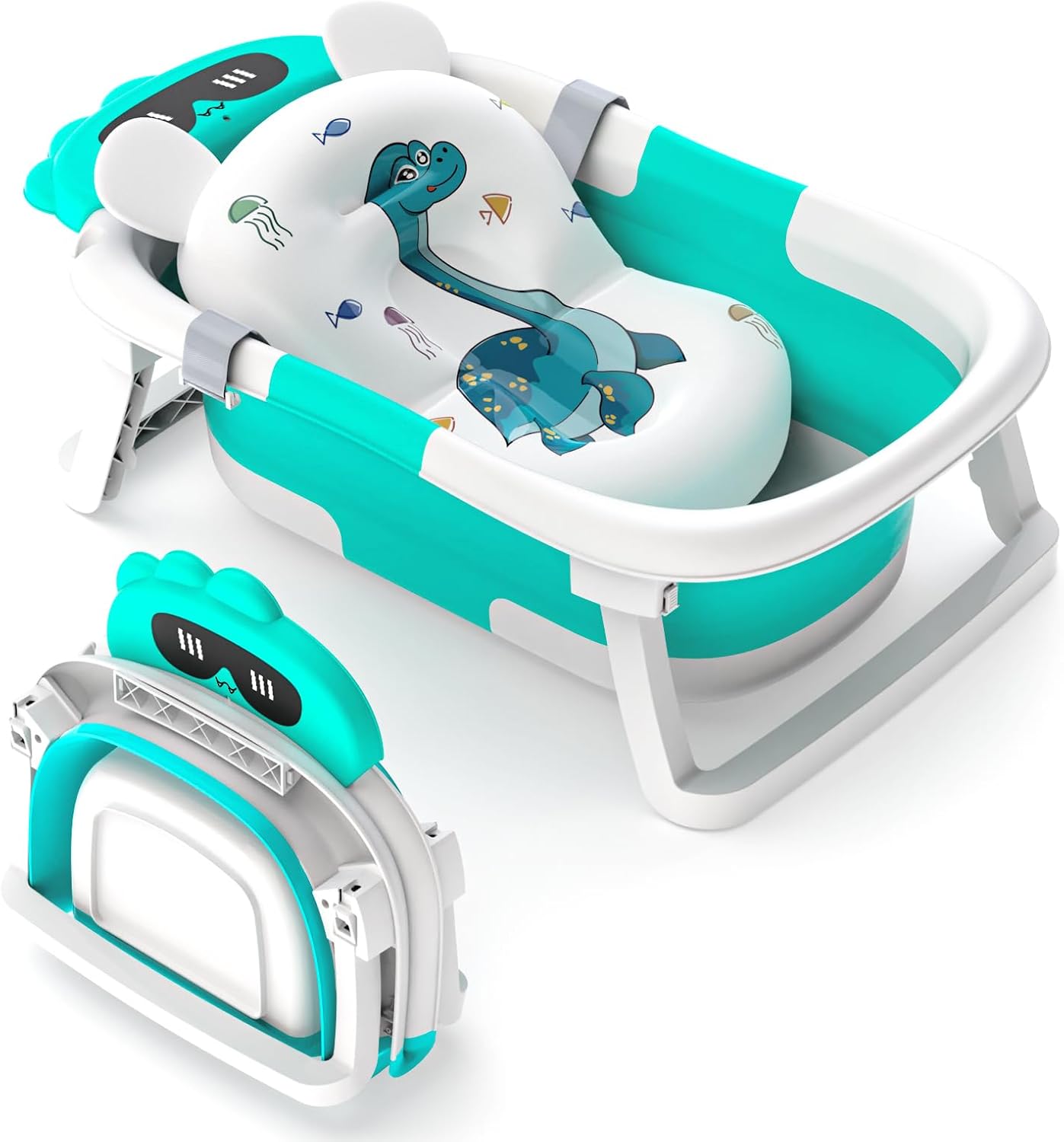 Baby Bath Tub Foldable, Baby Bath Essentials for Newborn with NonSlip