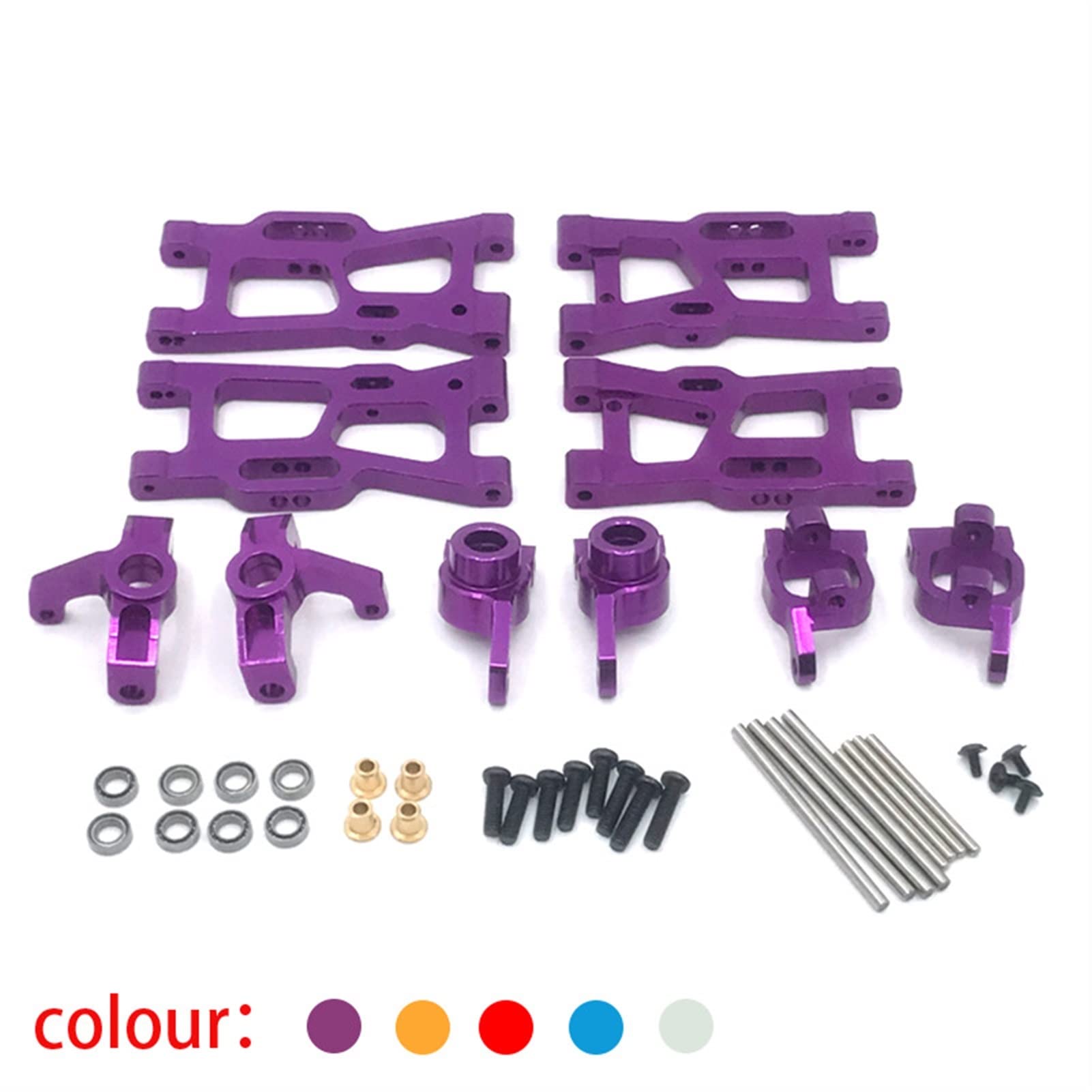 Metalowe tylne ramię kierownicy C, do siedzenia, części do samochodów RC, do WLtoys, 144001 124016 124017 124018 124019 Zdalny amortyzator samochodowy(Rot)