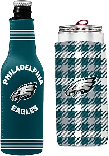 Miniatura 1 de Soporte aislante para latas y botellas de fútbol (escudo verde de Filadelfialogotipo (águilas)