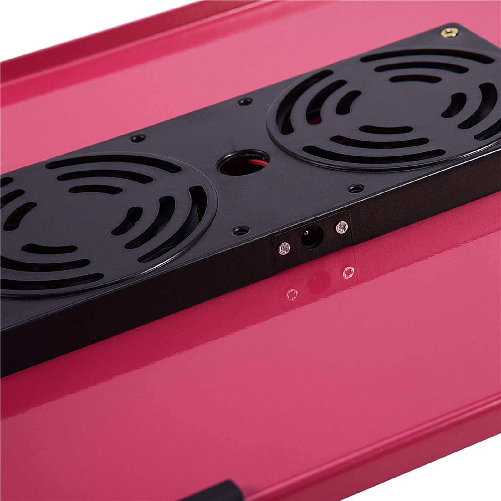 SIXRUN Supporto per Laptop Regolabile con Ventole di Raffreddamento per Uso Domestico e in Ufficio Design Leggero e Pieghevole per Laptop Fino a 17" (Rosa rossa)