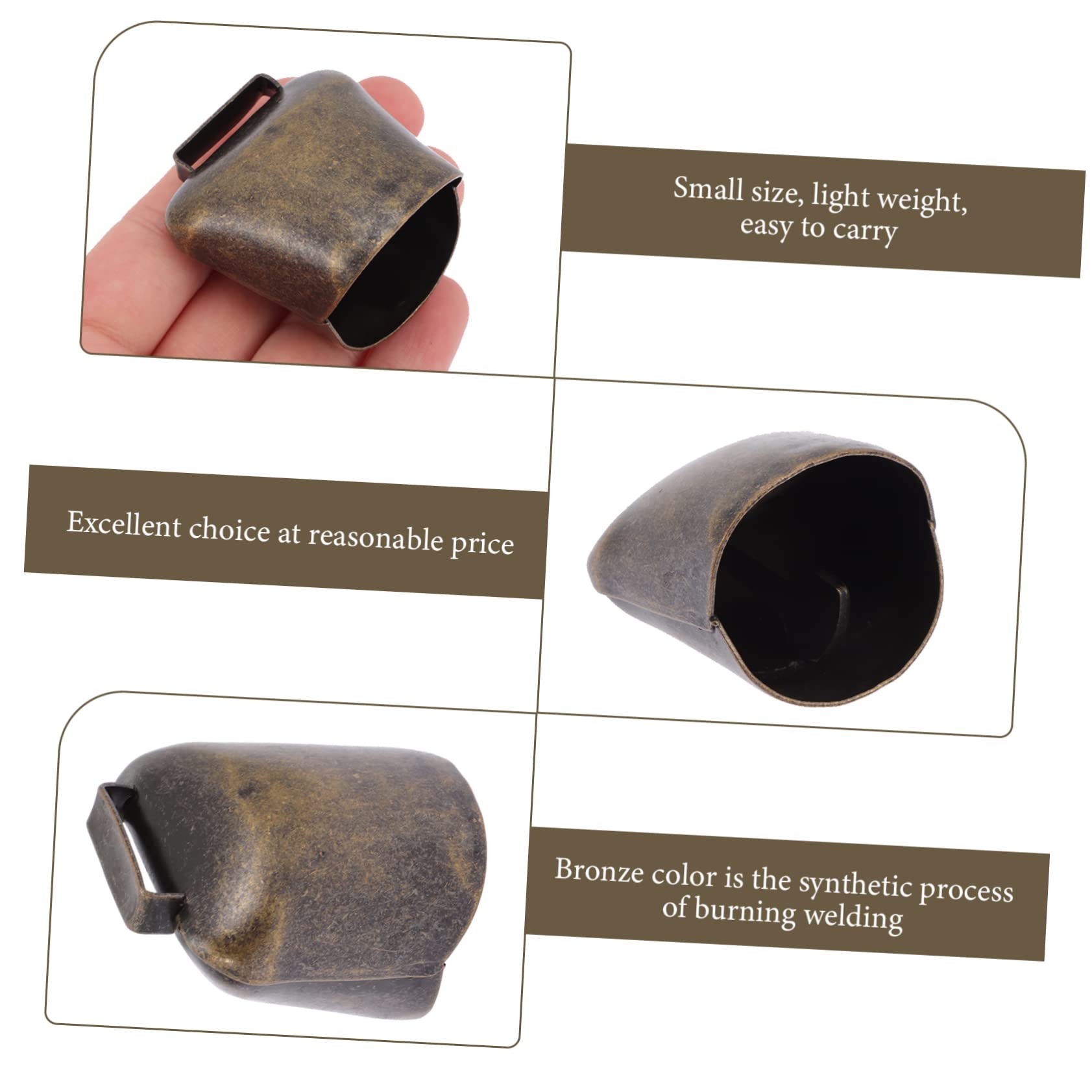 CIYODO 2sets Cattle Bells Livestock Collar Ornaments Farming Accessories Grazing Supplies Stylish Pet Collar Decorations 2pcs*2