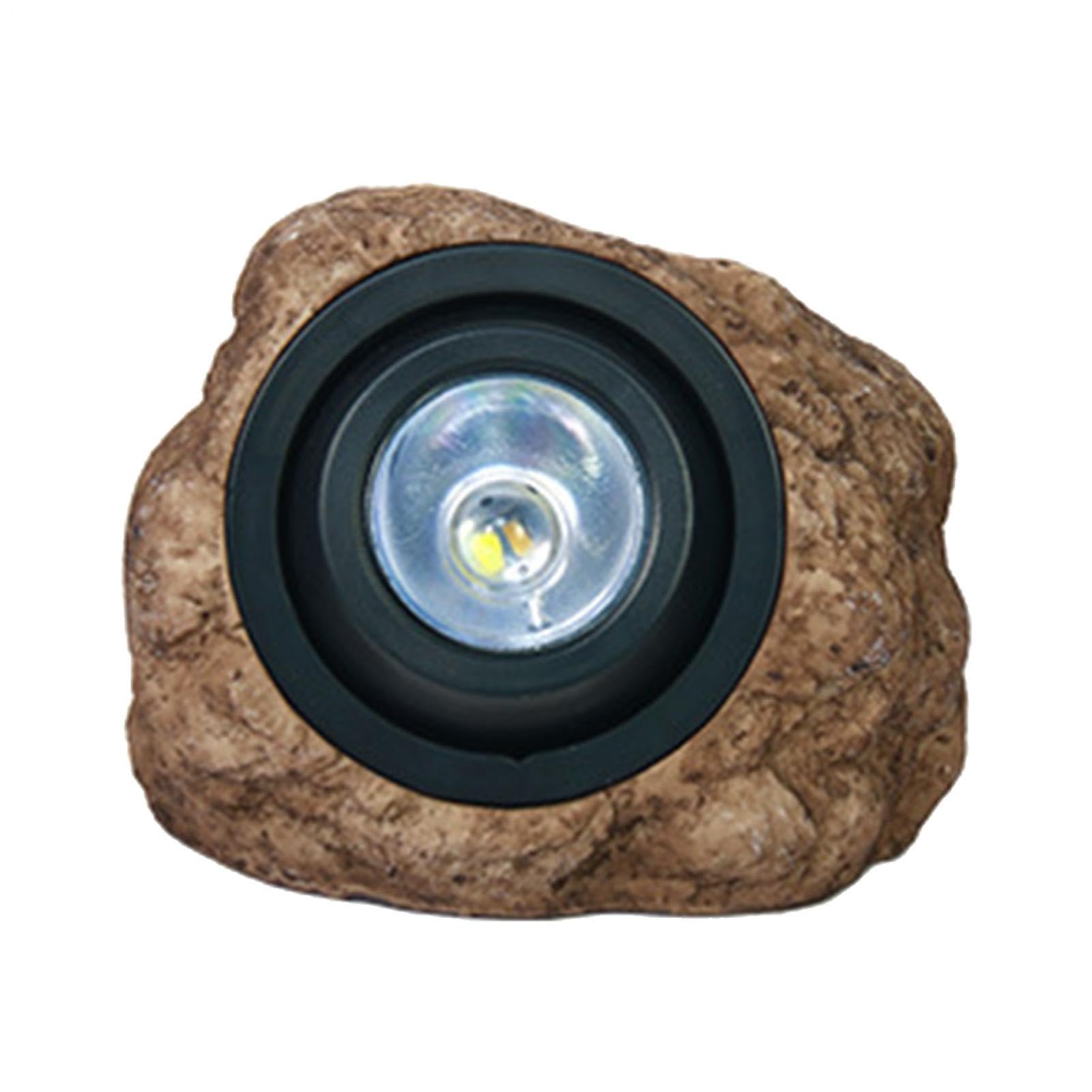 Solar Outdoor Rock Light Garden Stone Warm Light | Garten Deko Garten Stein für Weg Gehweg Hof Terrasse Auffahrt Rasen Landschaft Stufen Solarbetrieben Outdoor Stein