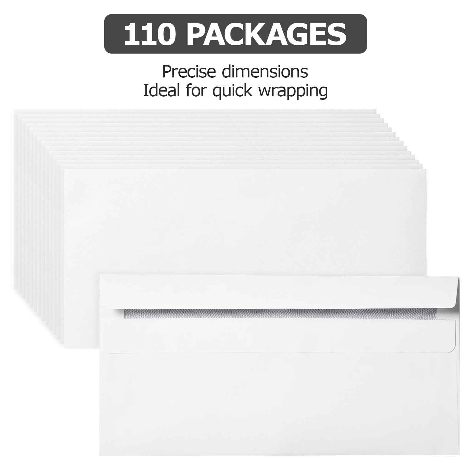 110 Buste DIN Lang Autoadesive - 110x220 Mm, Bianche Con Privacy Grigio - Foto 6