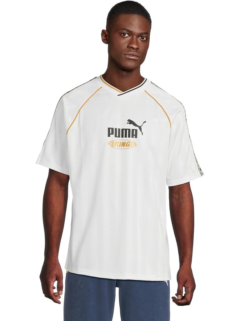 White PUMA King Relaxed Soccer Jersey