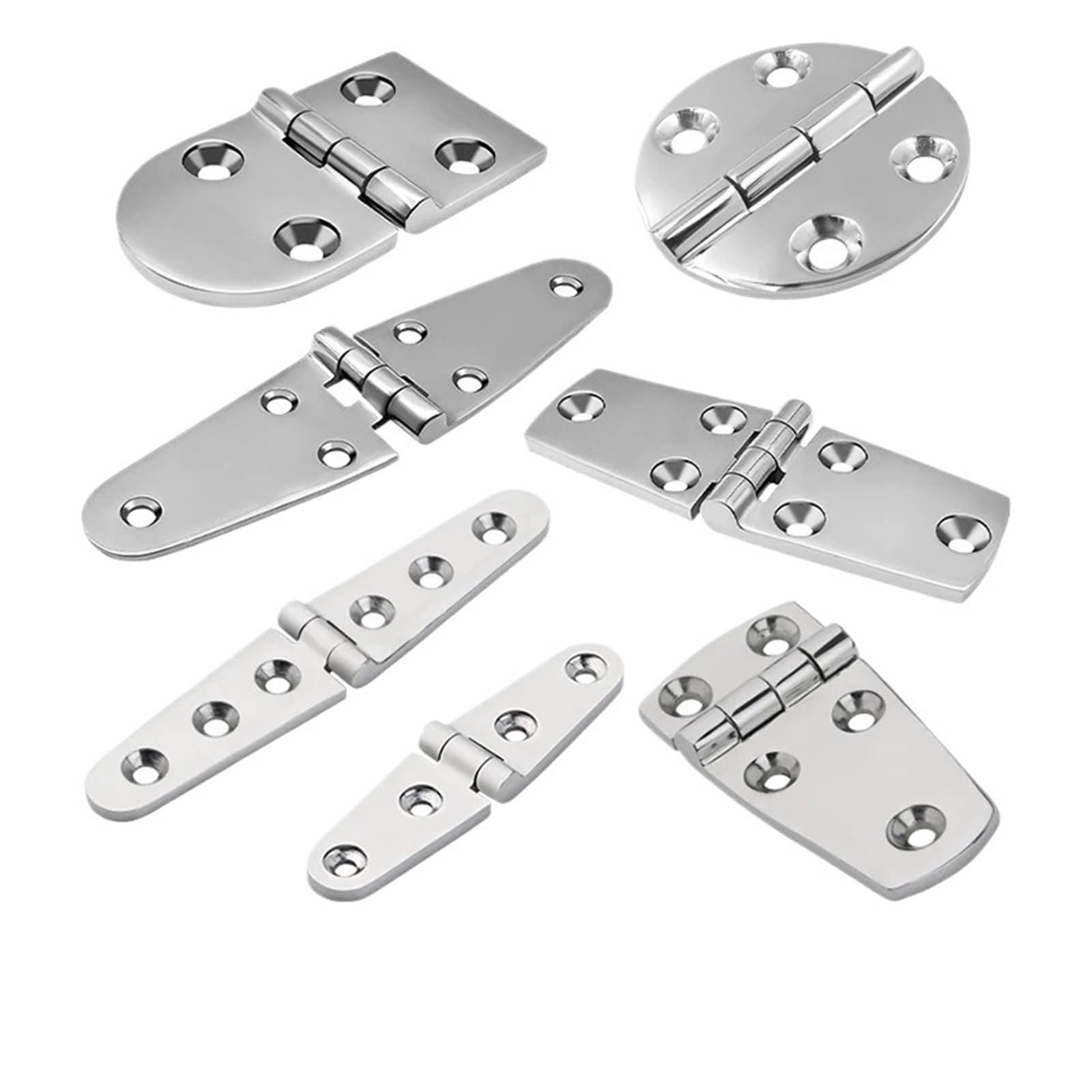 Charnière robuste inox 316 anti-corrosion 6 trous pour mer