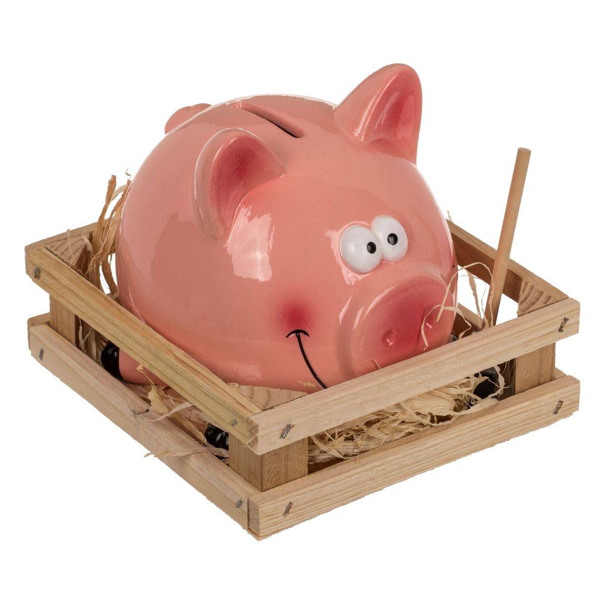 Out of the blue Piggy Bank with Hammer Multicoloured 14 x 12 cm