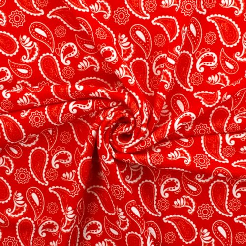 Red Paisley Bandana Printed Liverpool Bullet...
