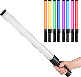 D2 Handheld RGB Light Tube LED Video Light Wand 2500K/5500K/8500K Dimmable 7 Colorful Light Effects Built-in Battery for Vlog Live Streaming Product Photography