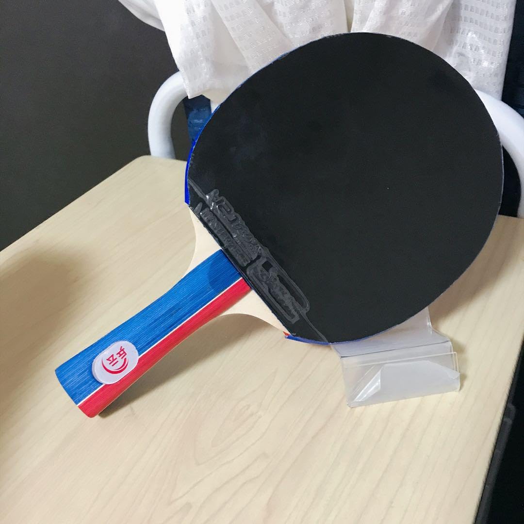 Amazon.co.jp: 卓球 ラケット 両面ラバー付き 裏ソフト＋粒高ラバー