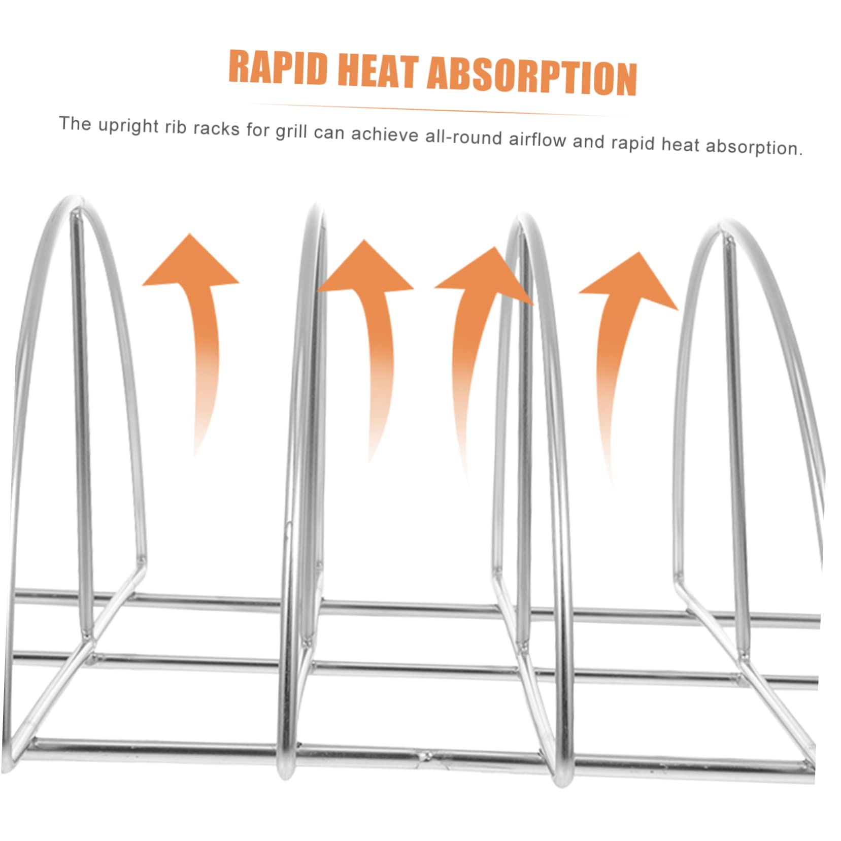Supporto per Costine in Acciaio Inossidabile Robusto Assorbimento Rapido del Calore, Portatile per Barbecue all Aperto e Picnic in Casa