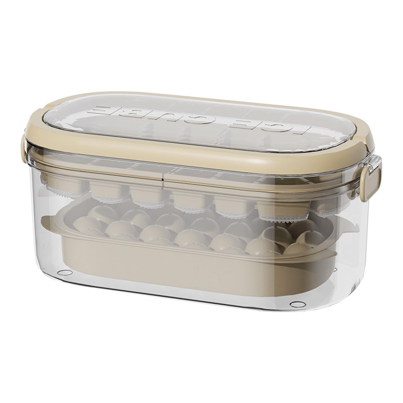 Jazuaiao Easy-Release Chocolate Tray Silicone Mold Maker Tool Ice Cream Tool Silicone Mold for Home Cube Trays for Freezer with Lid and Bins Bottom Easy Release Square Maker for Freezer