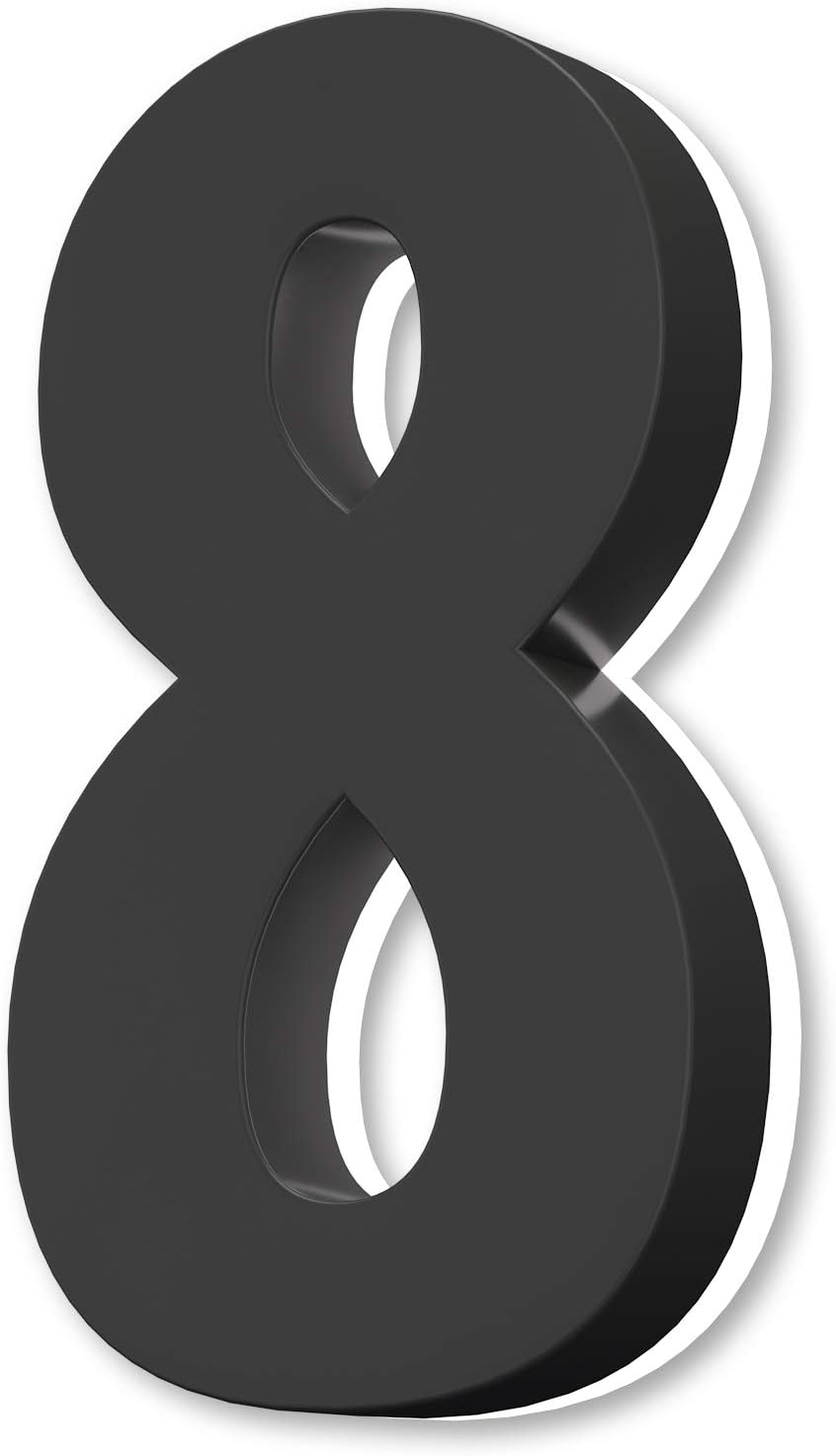 Backlit LED House Numbers 7", Stainless Steel Hand-Polished for House Address Signs, Modern House Numbers 7 Inch,Low-Voltage, Waterproof Corrosion Resistant (7 Inch Black 5)