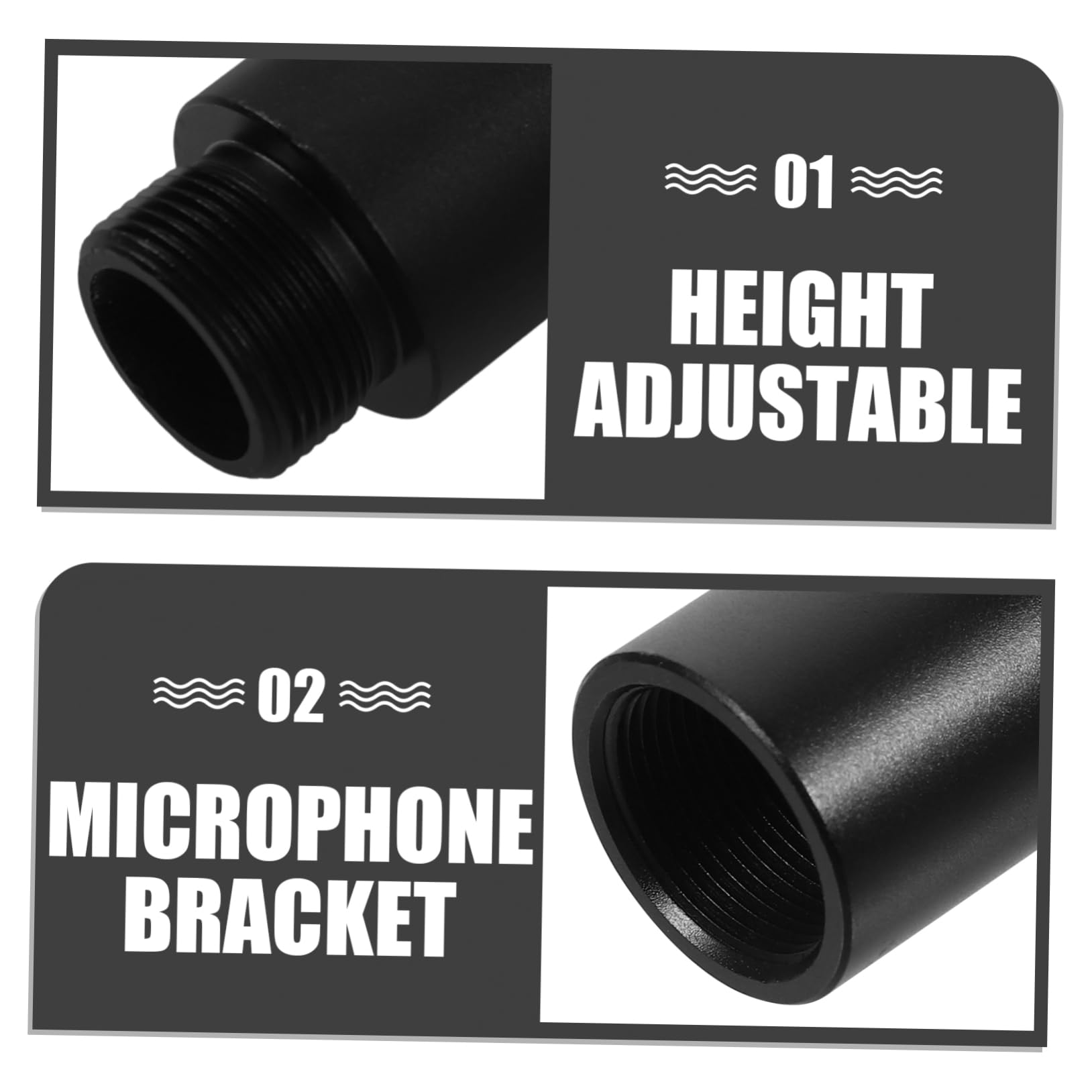 OSALADI 5juegos Extensión Para Soporte De Micrófono Tubo Adaptador De Accesorios De Micrófono Para Instalación Sencilla y Duradera Compatible y Brazo De Soporte