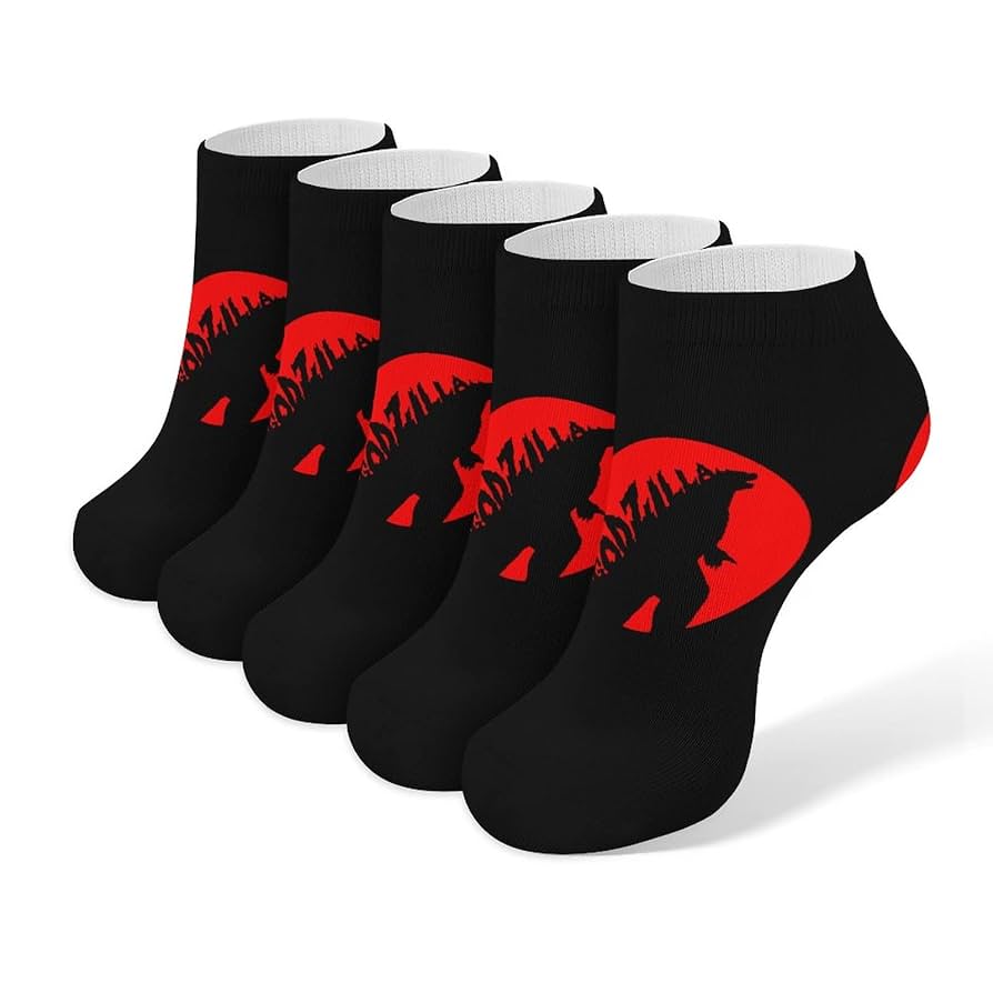 Amazon.co.jp: ゴジラ 怪獣王 靴下 5足セット くるぶしソックス