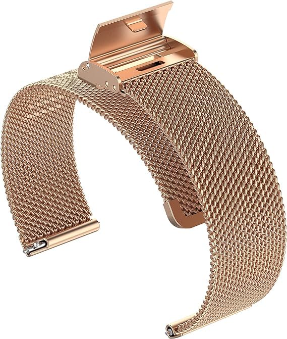 Horlogebandje 16 mm, 18 mm, 20 mm, 22 mm, reservearmband van roestvrij staal, snelsluiting, metalen schroeven, smartwatch-armband voor mannen en vrouwen (zwart Horlogebandje 16 mm, 18 mm, 20 mm, 22 mm, reservearmband van roestvrij staal, snelsluiting, metalen schroeven, smartwatch-armband voor mannen en vrouwen (zwart