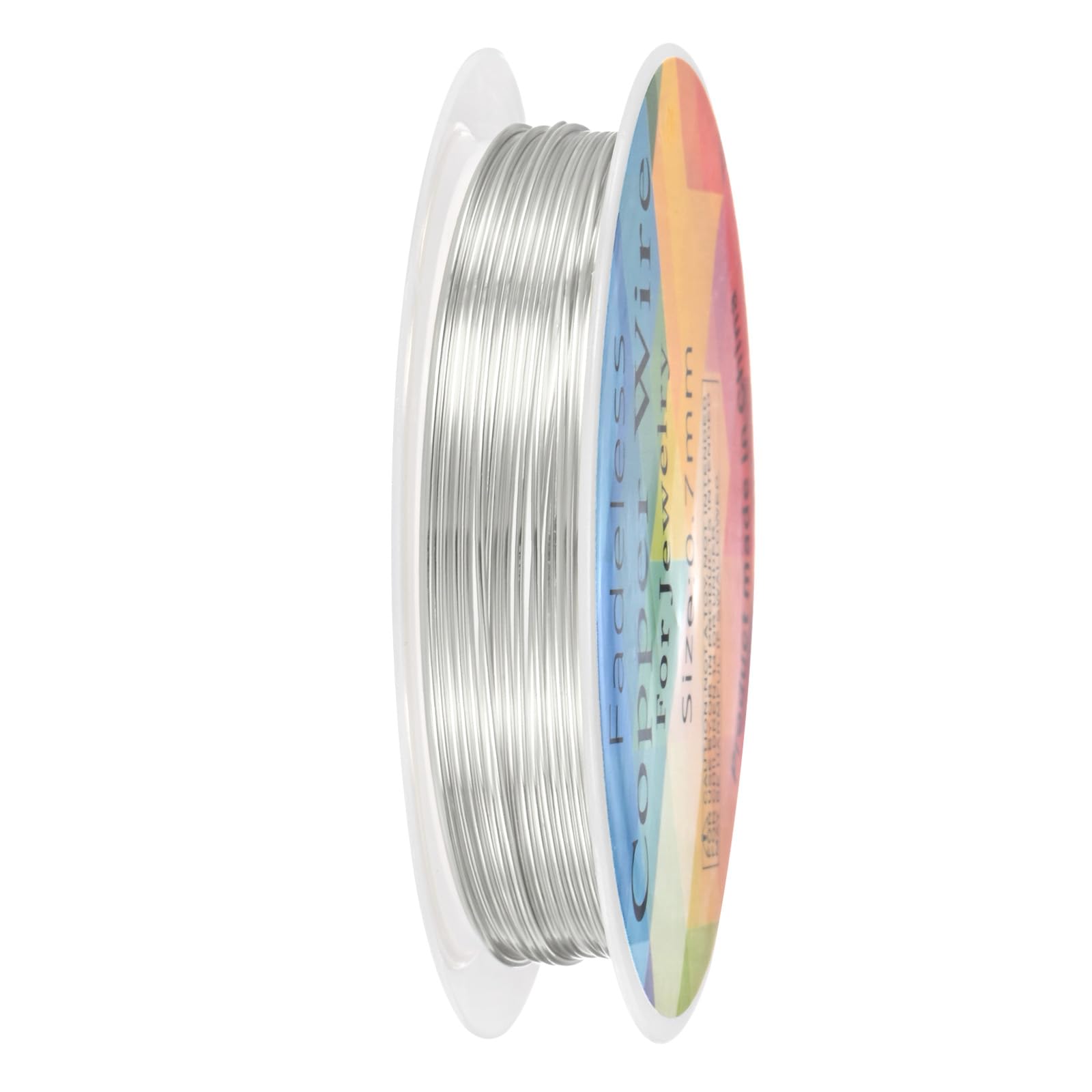 M METERXITY 0.7mm/21 Gauge Copper Wire 3.1m/10.2ft, Bright Silver