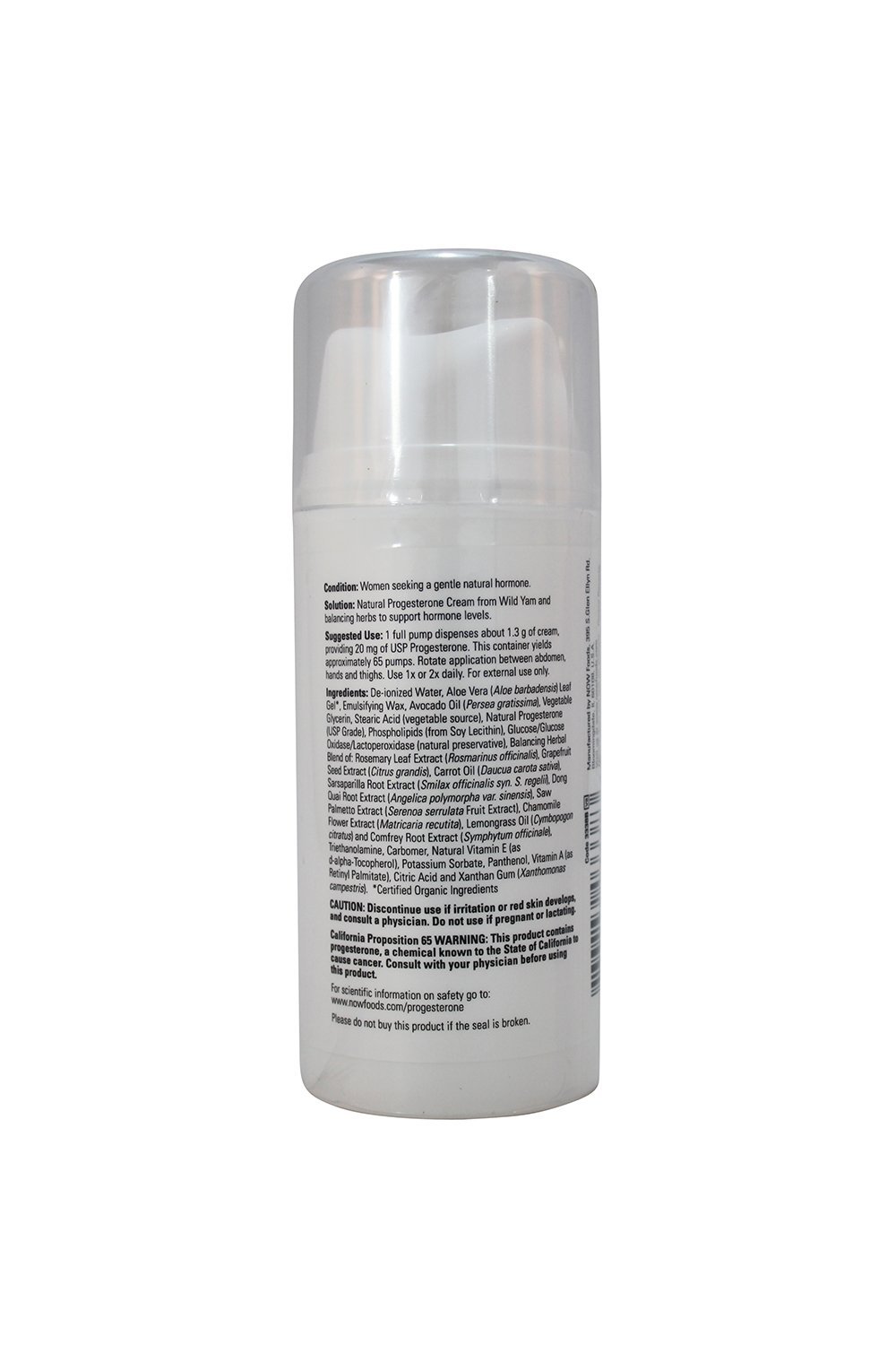 Amazon.com : Now Foods, Cream Progesterone, 3 Ounce : Herbal