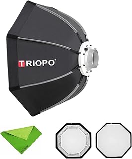 Triopo K90 Soft Box 35.4in/90cm Octagon Softbox Quick Release, Bowen Mount Umbrella Photography Softbox Modifier Light Diffuser for Bowen Mount Flash Speedlight Speedlite LED Video Light