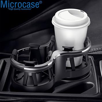 Microcase Araç İçi Bardaklıktan Monte Çift Bardak Tutucu ve İçecek Tutucu - AL3487