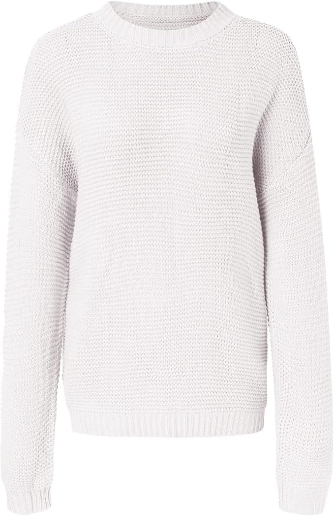 Womens Sweaters Knit Sweater Top Long Sleeve Casual Cute Crewneck Sweatshirt Oversized Sweater for Women Womens Clothing Tops - Image 8