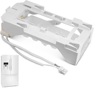 Upgraded 243297609 Refrigerator Ice Maker Assembly Compatible with Frigidaire, Electrolux, Kenmore, Crosley, IKEA Ice Maker Replacement Replace# 243297613, 243297606