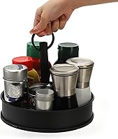 Vista 3 de AVLA 2 Pack Steel Condiment Caddy, Rust-Resistant Seasoning Sauce Holder, Metal Storage Rack Basket with Display Handle, Table Caddies Collection