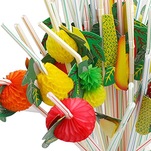 Set de 100 Pitillos Desechables Flexibles de Colores miniatura 2