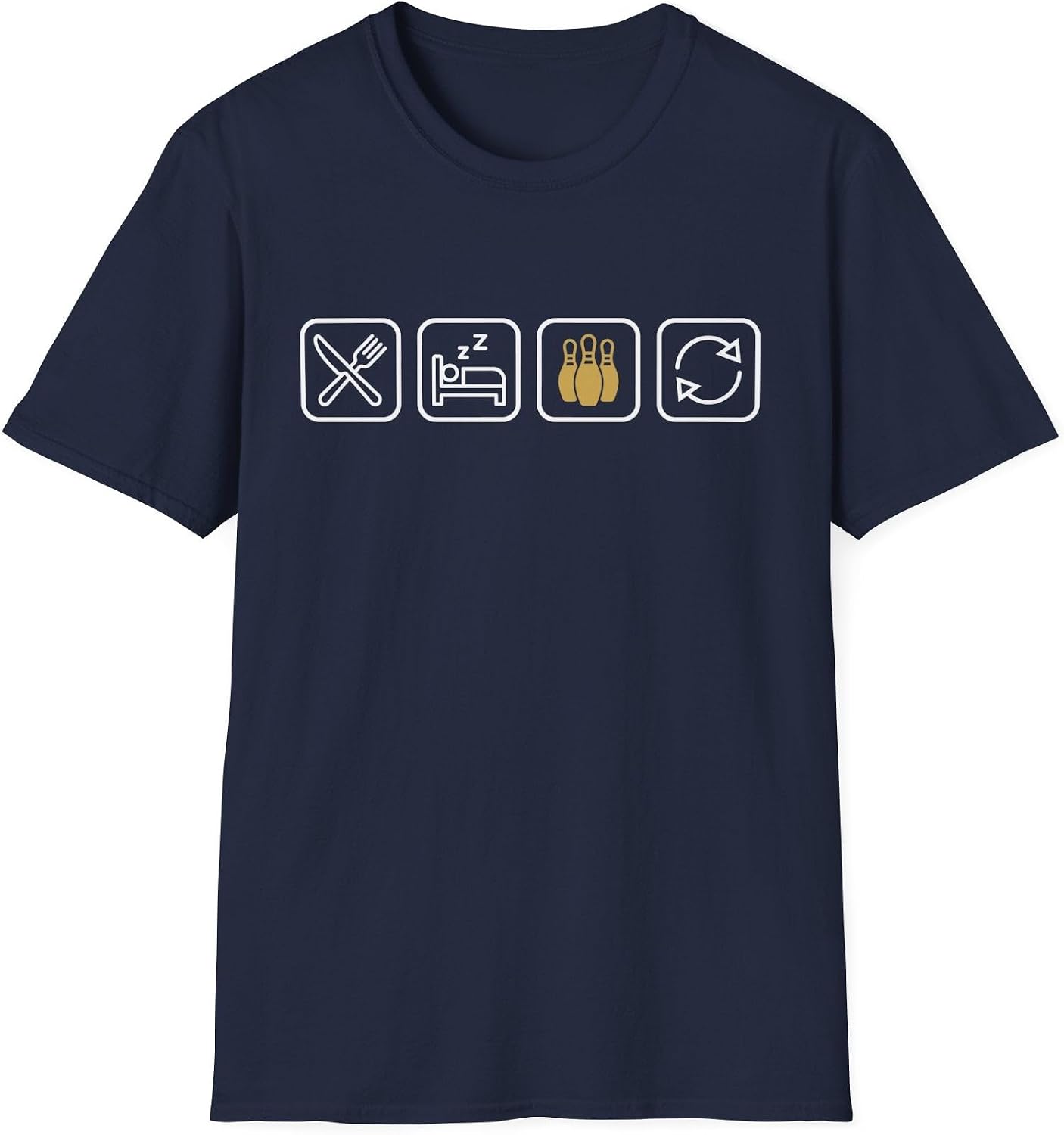 Eat Sleep Bowling Repeat Bowling Pins for Bowling Lovers T-Shirt