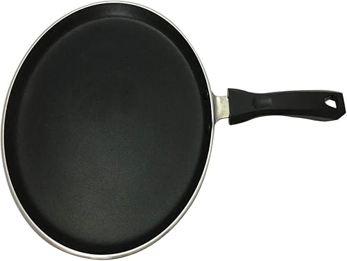 Sartén Dosa antiadherente plana Tawa para Dosa Crepes panqueques Roti & Paratha de aluminio resistente con mango que se mantiene fresco, grosor