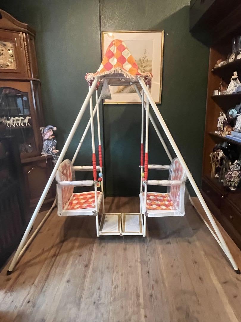 子供用 対面式 ブランコ ガーデン レトロポップ 昭和レトロ 当時物