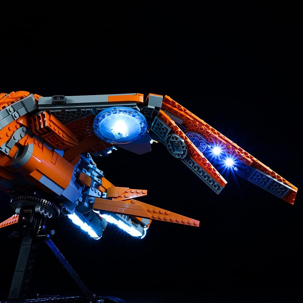 Kyglaring Led Lighting Kit for nfinity Saga The Guardians' Ship -Light Sets Compatible with Lego 76193 Building Set- Not Include The Lego Set (RC Version)