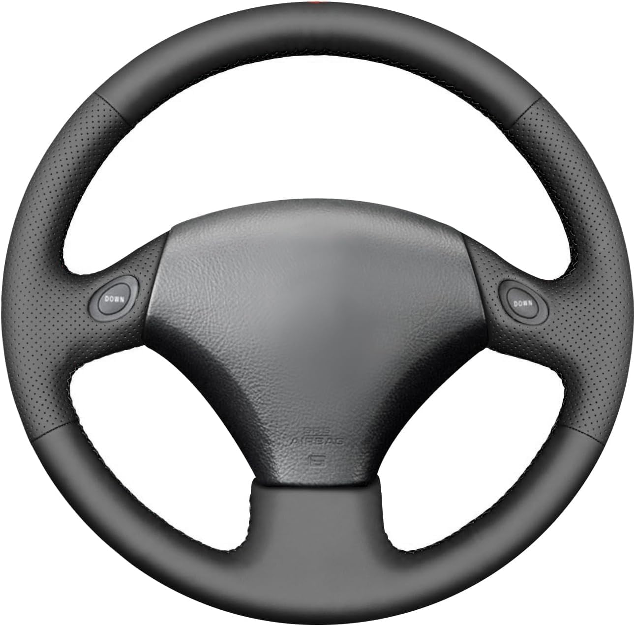 Custom Black Genuine Leather Hand Stitched OEM Steering Wheel Cover for Lexus GS300 GS400 1998 1999 2000 Car Interior Accessories