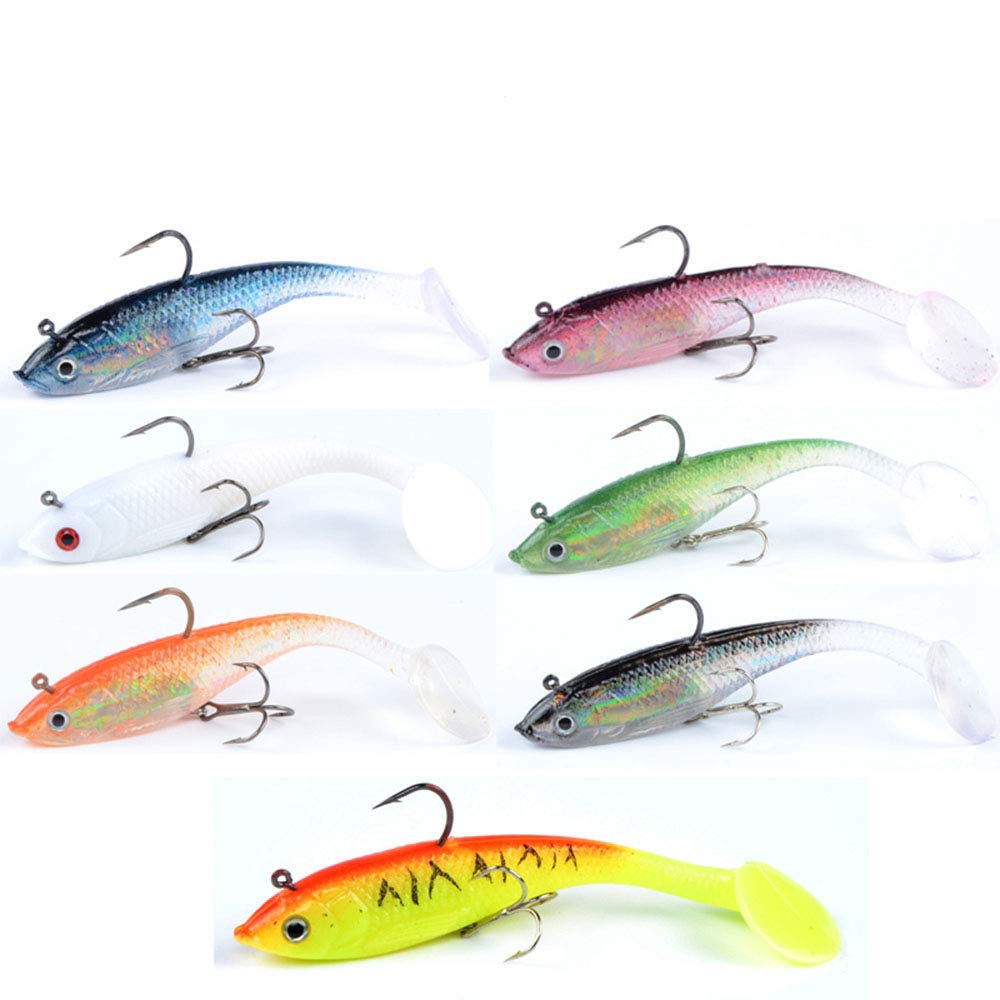Miękkie główki przynęty 3D Baitfish z ogonem wiosła do łowienia przynęt (PCV, 19,4 g/10 cm, 7 opcji kolorów)