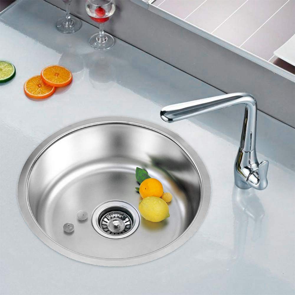 Lavello Cucina 1 Vasca ,Lavello in Acciaio Inox Rettangolare, Installazione a Sopratop o Filotop lavandino cucina da Incassoda Lavello Vasca Singola Con Kit di Scarico (201-48*35*14cm(0.8mm side Lavello Cucina 1 Vasca ,Lavello in Acciaio Inox Rettangolare, Installazione a Sopratop o Filotop lavandino cucina da Incassoda Lavello Vasca Singola Con Kit di Scarico (201-48*35*14cm(0.8mm side