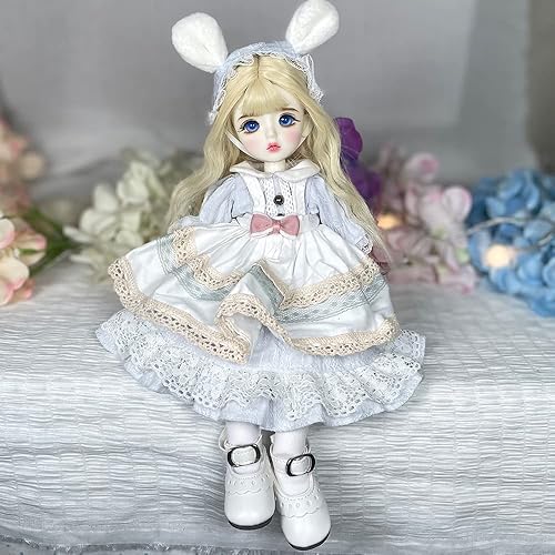 BJD - Muñeca SD de 16 de 11.8 pulgadas, bola articulada, juguetes de bricolaje con juego completo de ropa, zapatos, peluca, maquillaje, el mejor