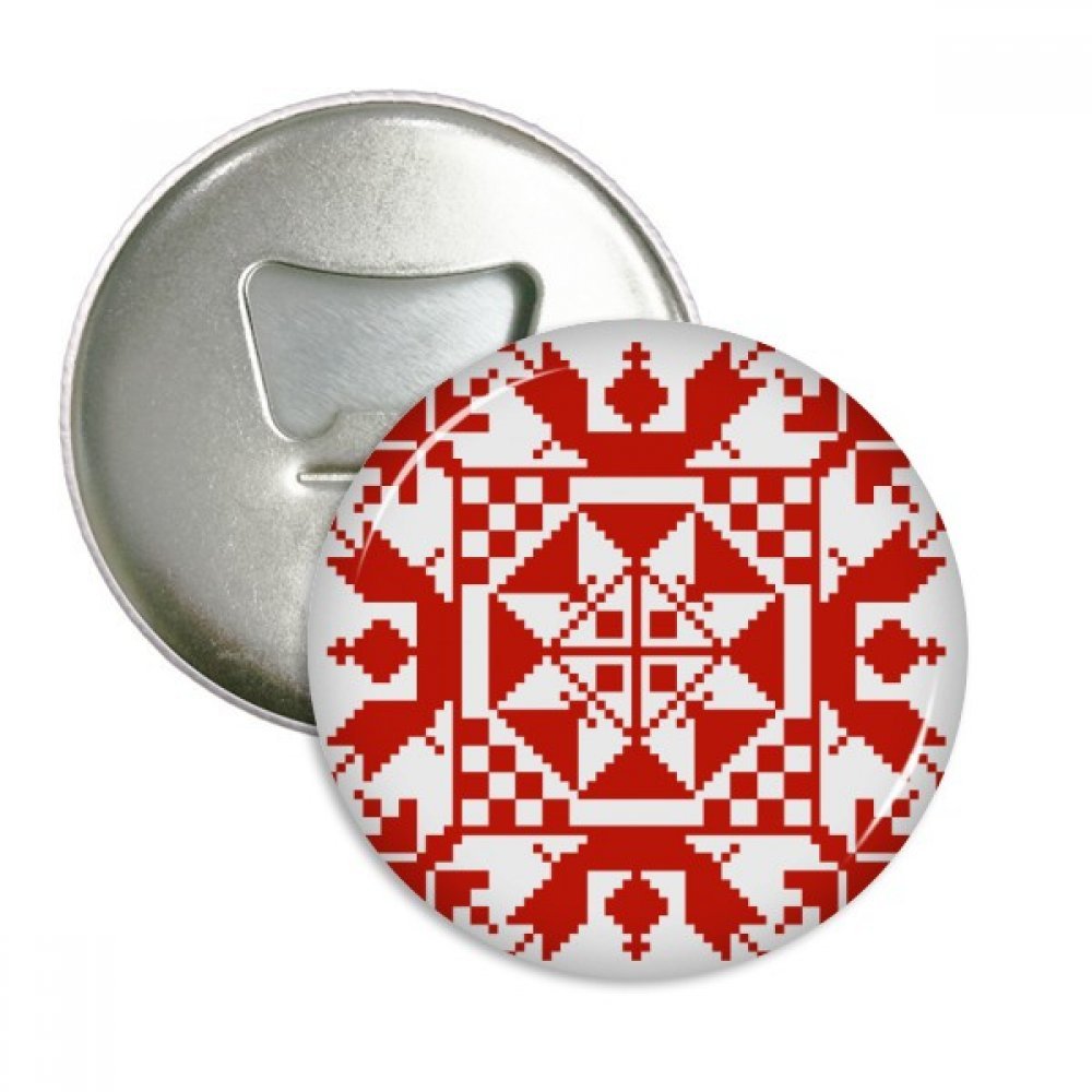 Badge bouton et ouvre-bouteille Russie rouge, idée cadeau 3 aimants frigo originaux