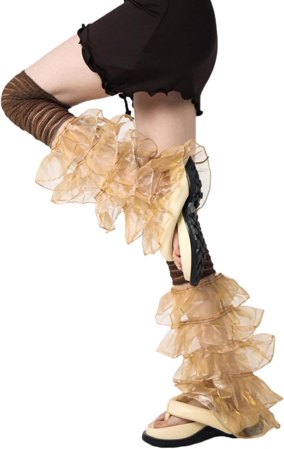 Kawaii Leg Warmers with Bows, Winter Leg Warmer Socks for Christmas, Knit Socks