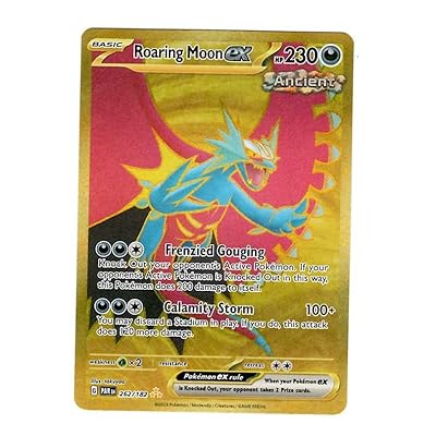 pokemon roaring moon card value Amazon.com: Pokemon - Roaring Moon ex 229/182 - Paradox Rift - Full Art -  Ultra Rare main image 0
