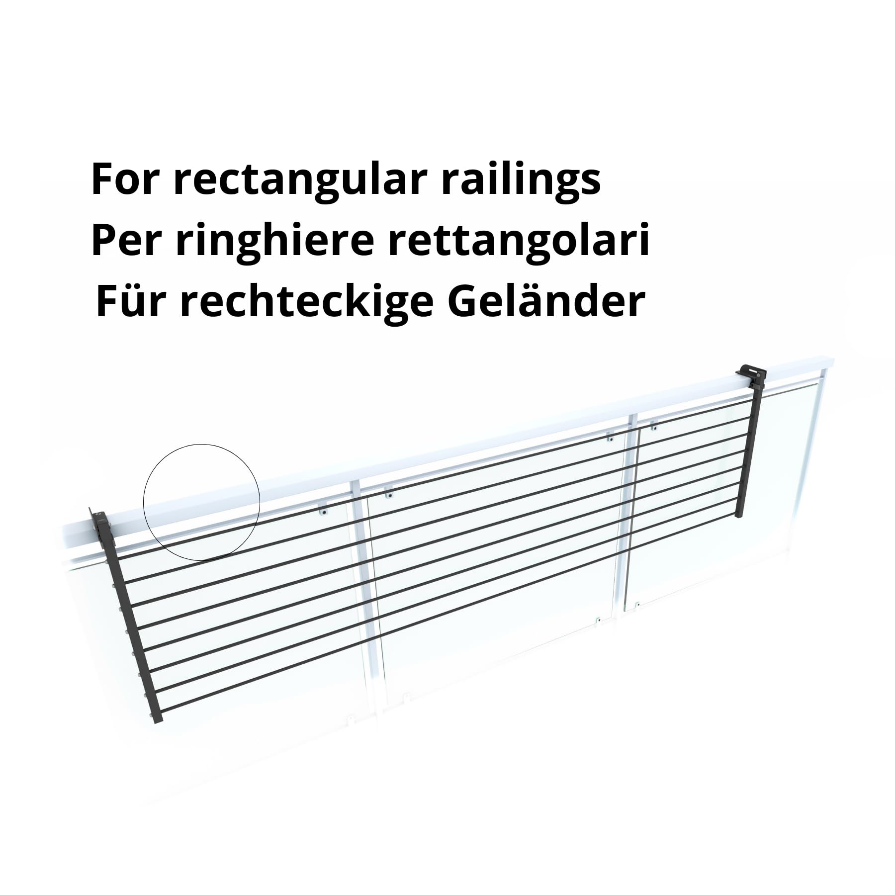 foxydry Stendino da Balcone Ribaltabile, Stendibiancheria da Ringhiera Esterno Resistente in Acciaio inox e alluminio Duo, per terrazzi, balconi e ringhiere - Lunghezza 202 cm (Antracite, 202 cm)